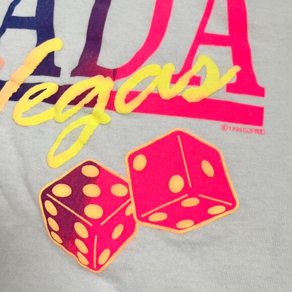 VTG 90S NEON LAS VEGAS T-SHIRT - Picture 4 of 6